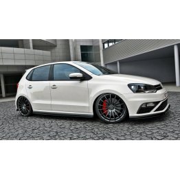 Накладки сплиттеры на пороги на Volkswagen Polo V GTI